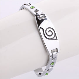 Naruto Bracelet Konoha Symbol Plated Silver - AnimePond