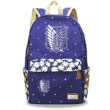 Attack on Titan Wings of Freedom Floral Design Backpacks