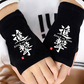 Attack on Titan Knitted Fingerless Gloves - AnimePond