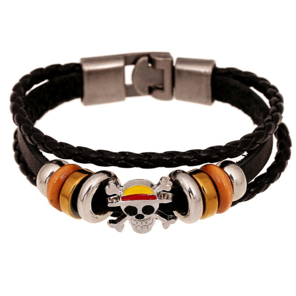 One Piece Bracelet for Men - Skull Logo - AnimePond