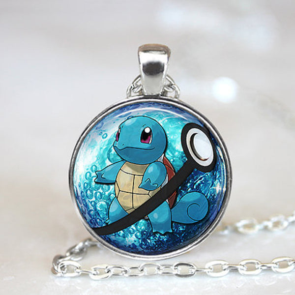 Pokemon Necklace - Squirtle in Pokeball - AnimePond