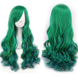 Anime Girl Long Natural Wave Green Synthetic Hair Cosplay Wig - AnimePond