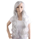 Long Wavy Silver Cosplay Wig - AnimePond