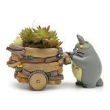 Totoro Pushing Cart - Resin Flowerpot - AnimePond