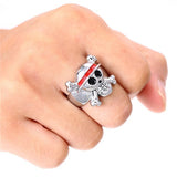 One Piece Ring - Silver Plated Skull Logo - AnimePond